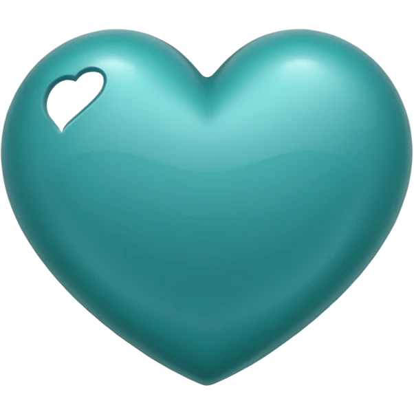 teal heart in a hug emoji