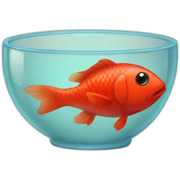 red fish in a bowl emoji