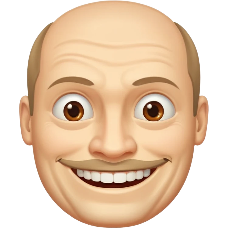 big  square-faced russian man thick jawed smiling emoji