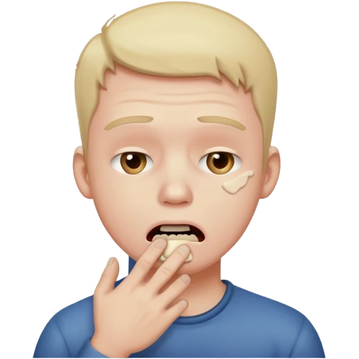 Man choking himself emoji