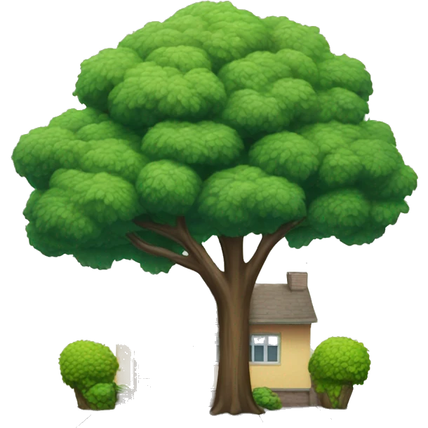 street and tree emoji