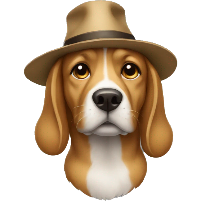 Dog with hat emoji