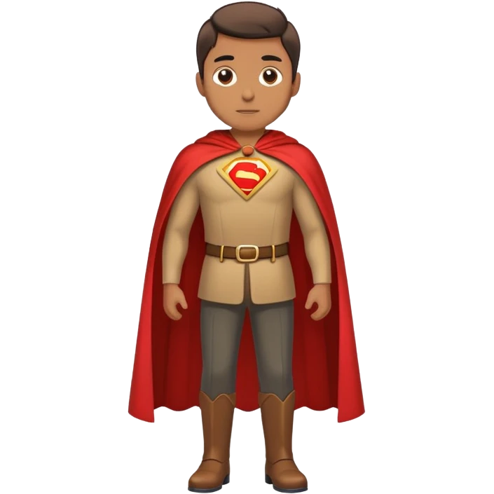 A man in a cape standing tall  emoji