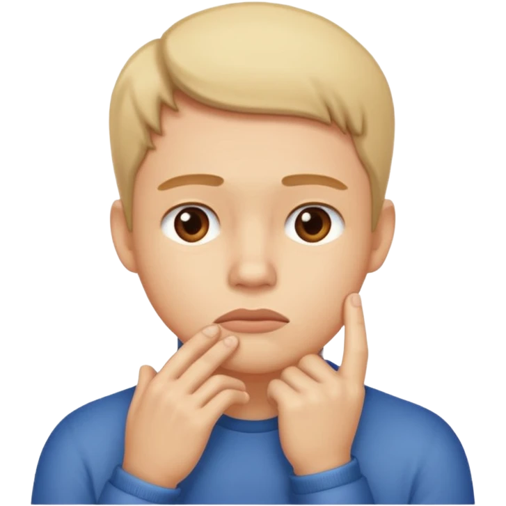Persona indecisa rascándose la barbilla. emoji