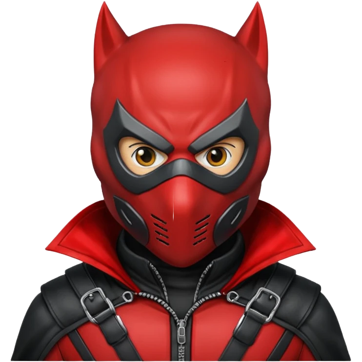 red hood with mask emoji