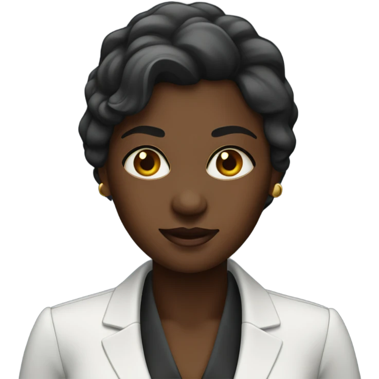 dark skinned business woman emoji