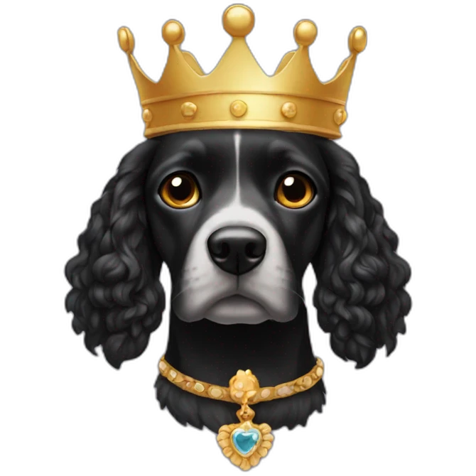 black cocker crown emoji