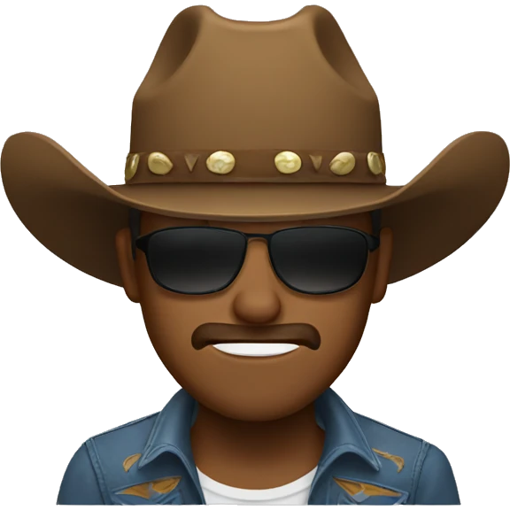cowboy crying with sunglasses emoji