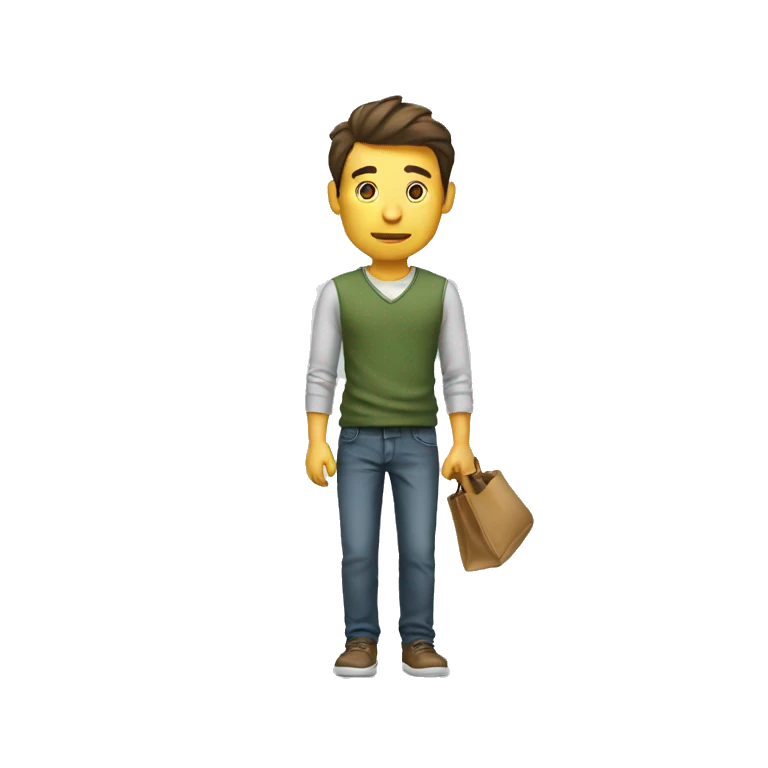 guy with empty pocket emoji