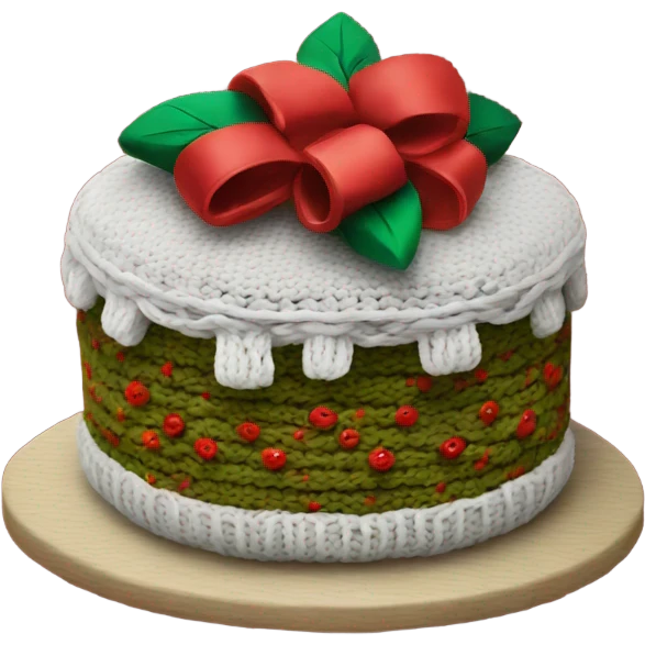 christmas knitted cake emoji