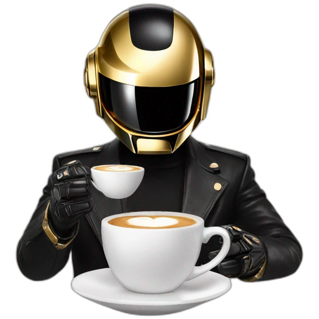 Daft punk holding cappuccino  emoji