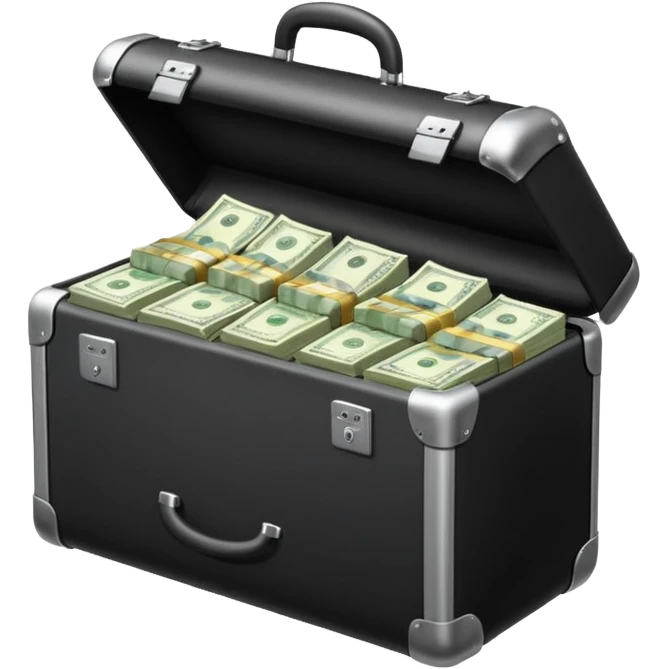money from a black suitcaseemoji emoji
