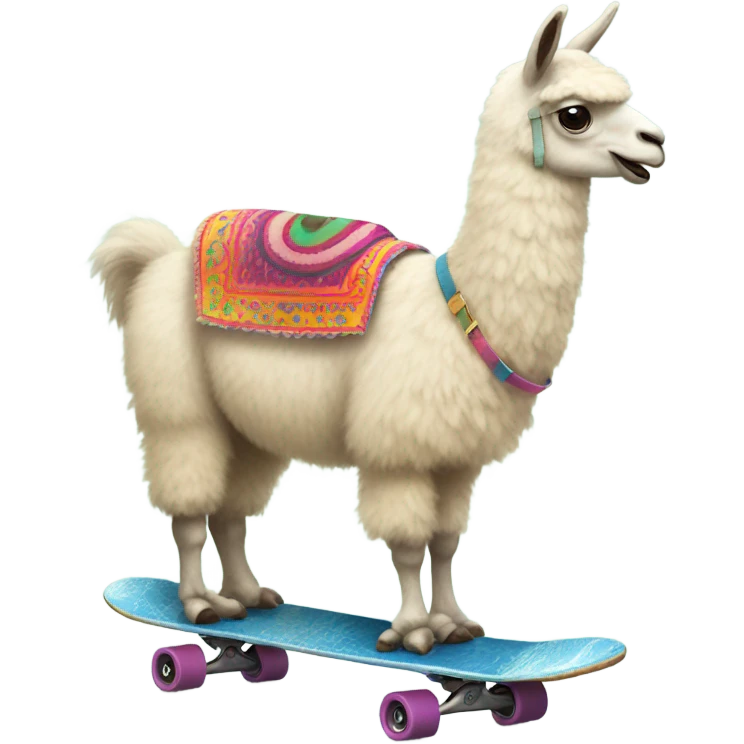 llama in a skate emoji