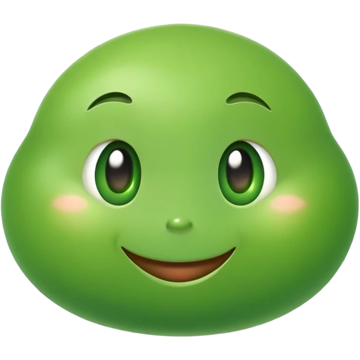 cute smiling green pea emoji