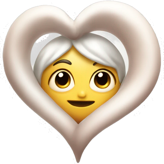 A sweet little heart with eyes, it is bubbling and twirling in its handkerchief emoji