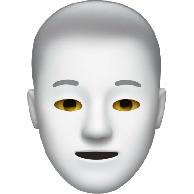 white face mask emoji
