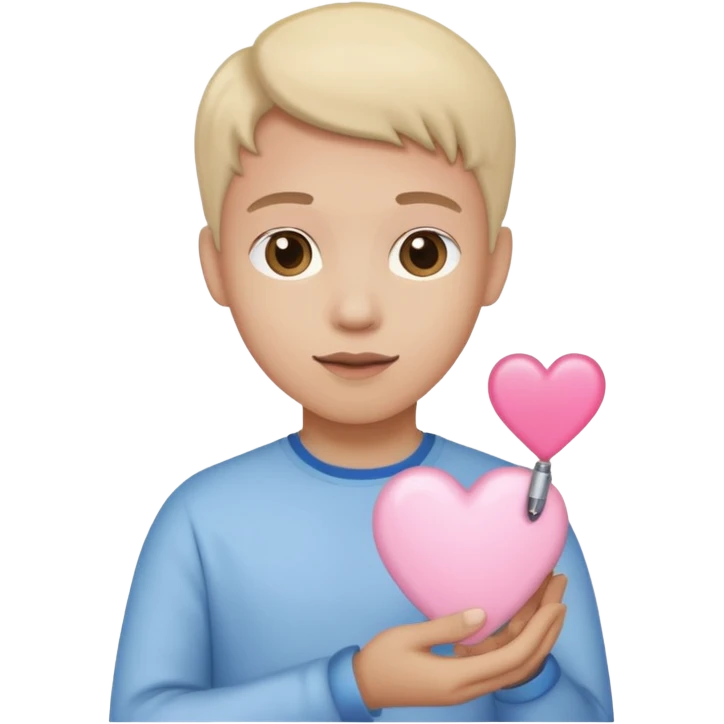 light pink heart in white hands emoji