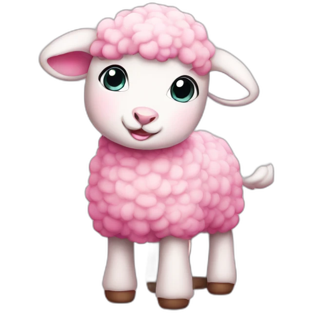 cute pink lamb emoji