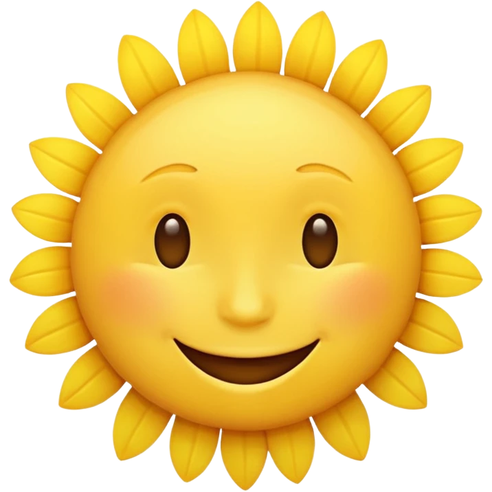a sunshine emoji with a happy face emoji