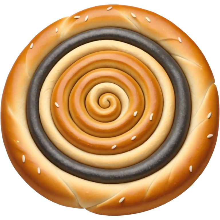 make an emoji of poppy seed roll, so that it looked like a cinnabon emoji