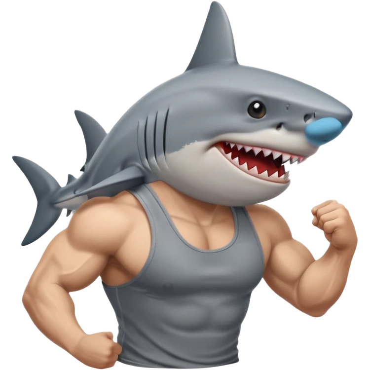 Shark in a tank top emoji