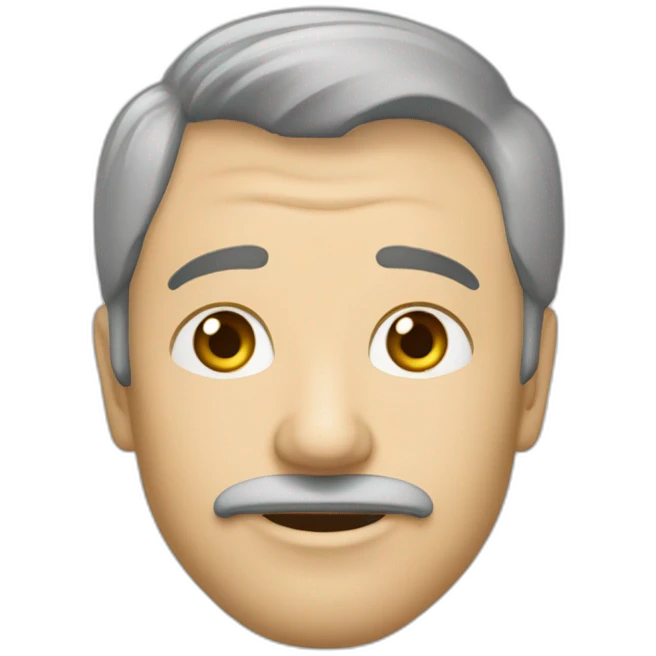 чоловік з темними вусами та бородою сгрестив пальці та посміхається  emoji
