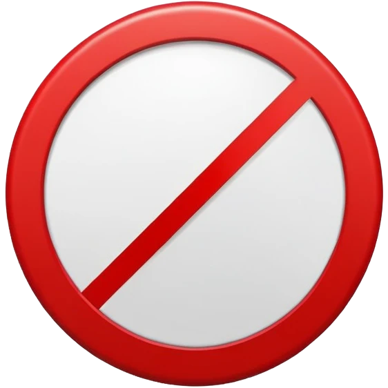 no entry sign with red circle and line emoji