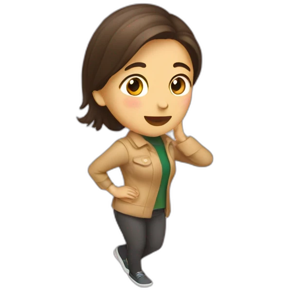 Mujer buscando sin encontrar objeto emoji