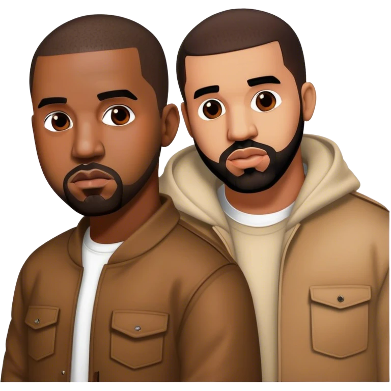 Kanye west and Drake  emoji