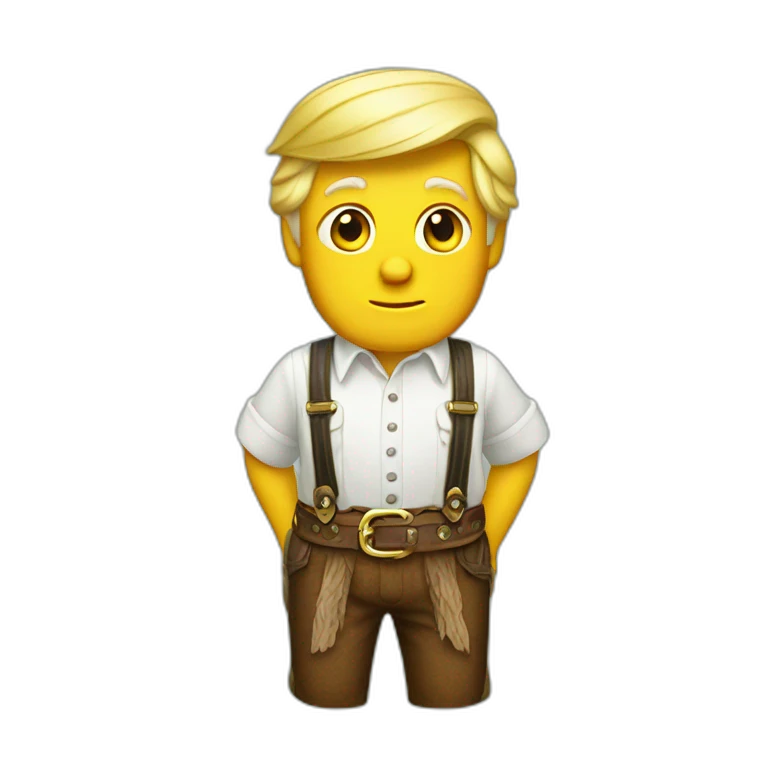 Donald trump in lederhosen emoji