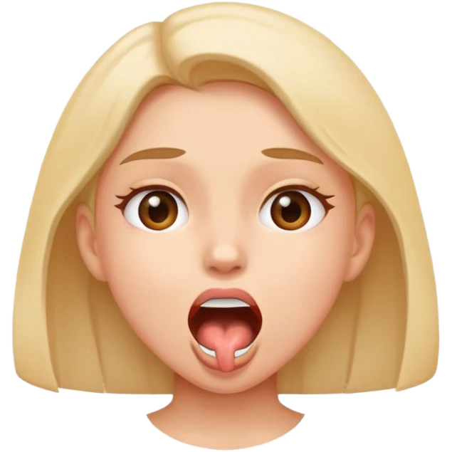 Girl opening her mouth emoji