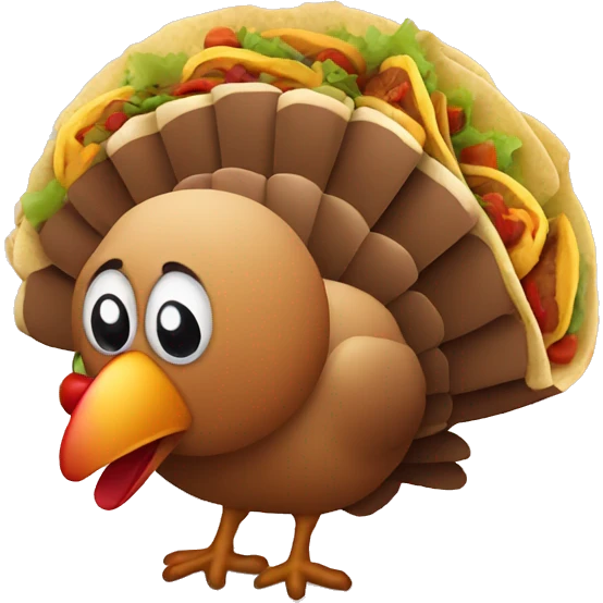 turkey with a taco emoji