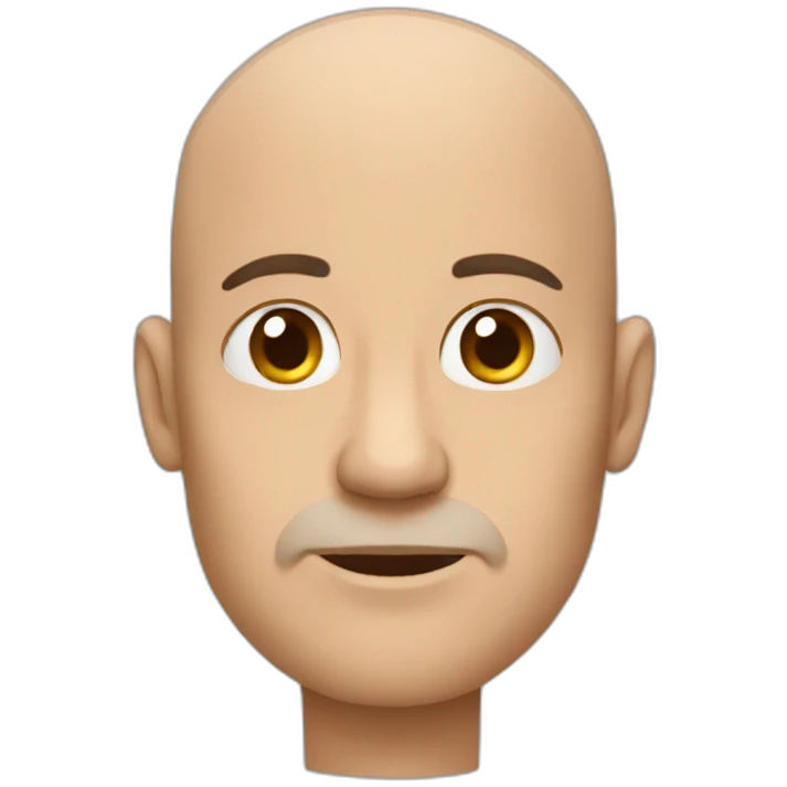 A man with no hair emoji