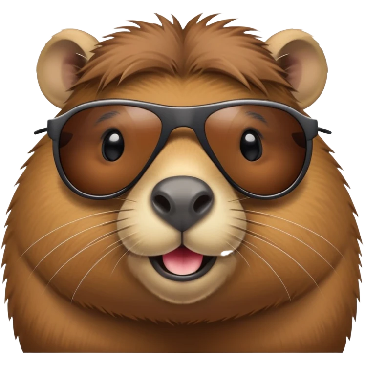 cool capybara wearing sunglasses emoji