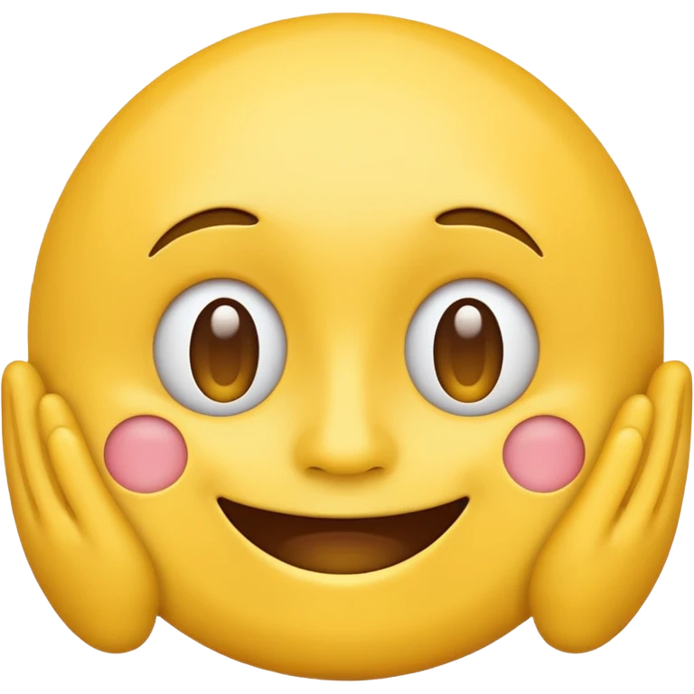 yellow face, clear mood, classic emoji style, no text emoji