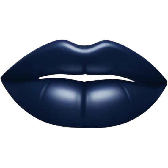 Navy blue lips emoji