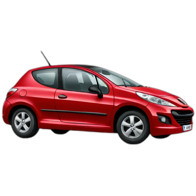Peugeot 207 rouge emoji