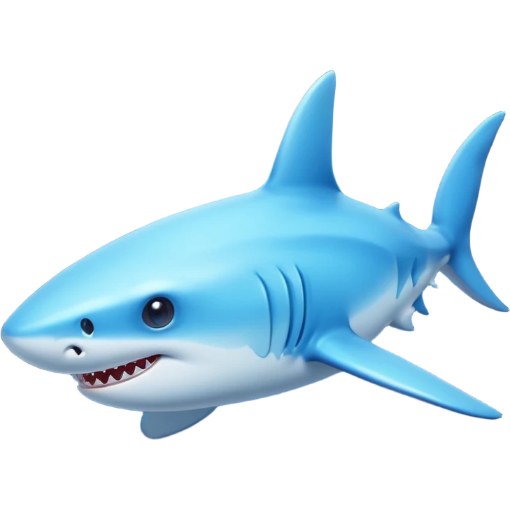 small glowing shark emoji
