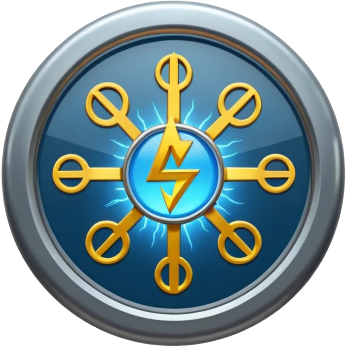 create a logo for company named Noor Electro mechanical Works LLC UAE with electricity symbol in center and mechanical symbols outer emoji