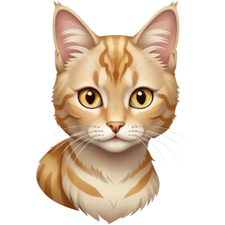 white girl with Golden cropped short hair and tattoos and A white vesta tabby Maine coon cat emoji