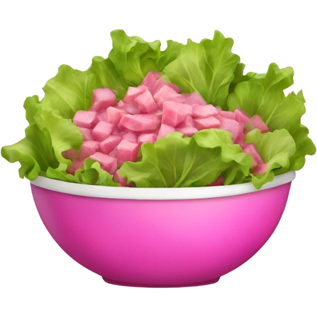 Pink salad emoji