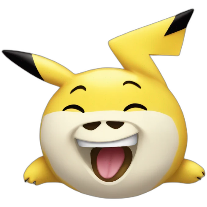Pikachu laughing emoji