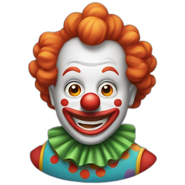 clown in a wide bidon emoji