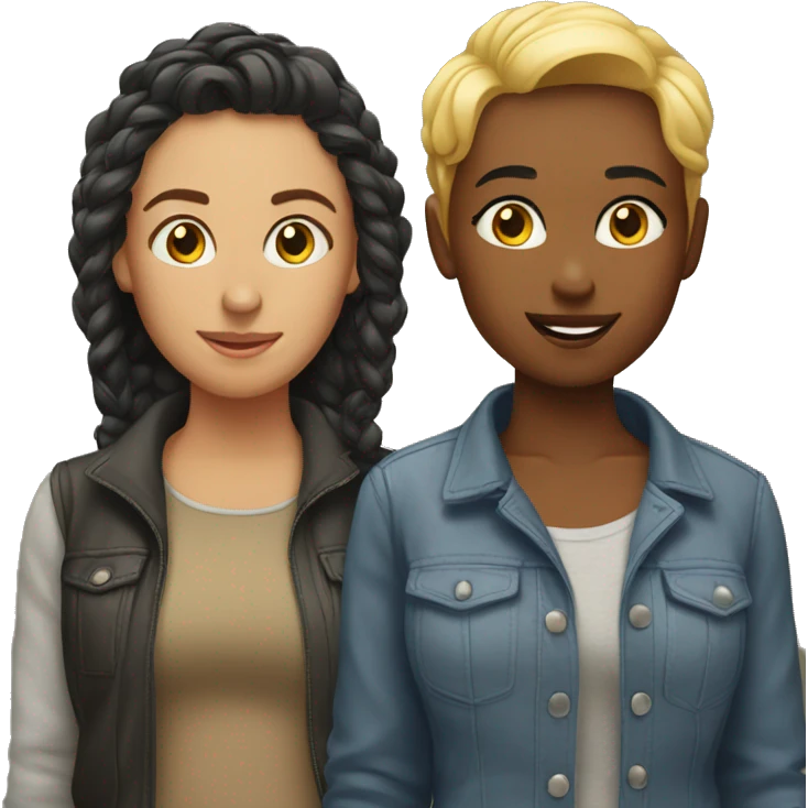 A women and a butch lesbian  emoji