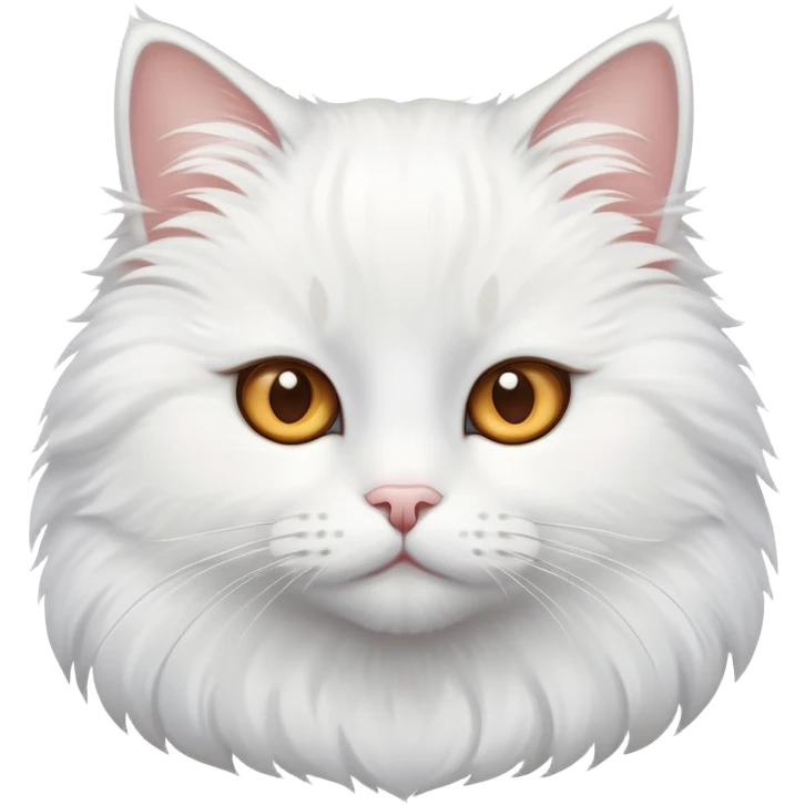 White cat with brown eyes emoji