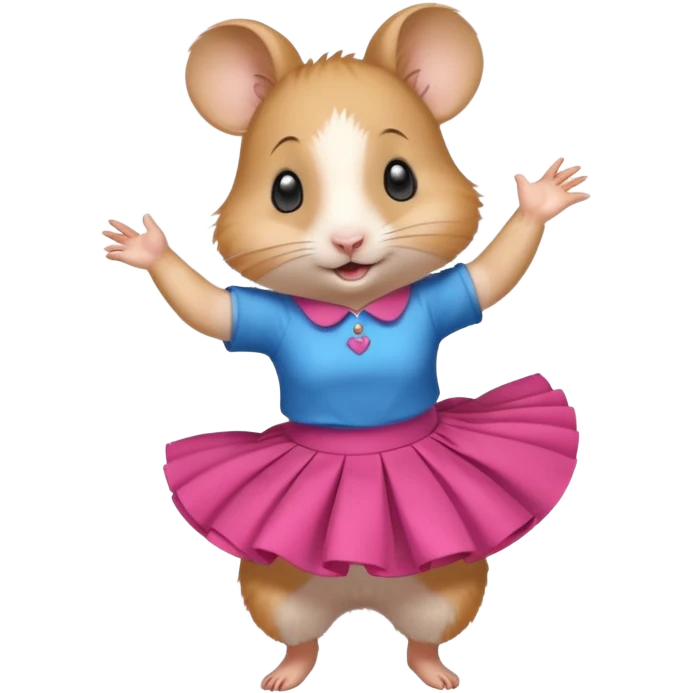 hamster  girl  dancing with skirt emoji