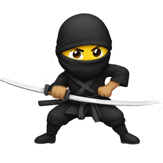ninja with blades swinging emoji