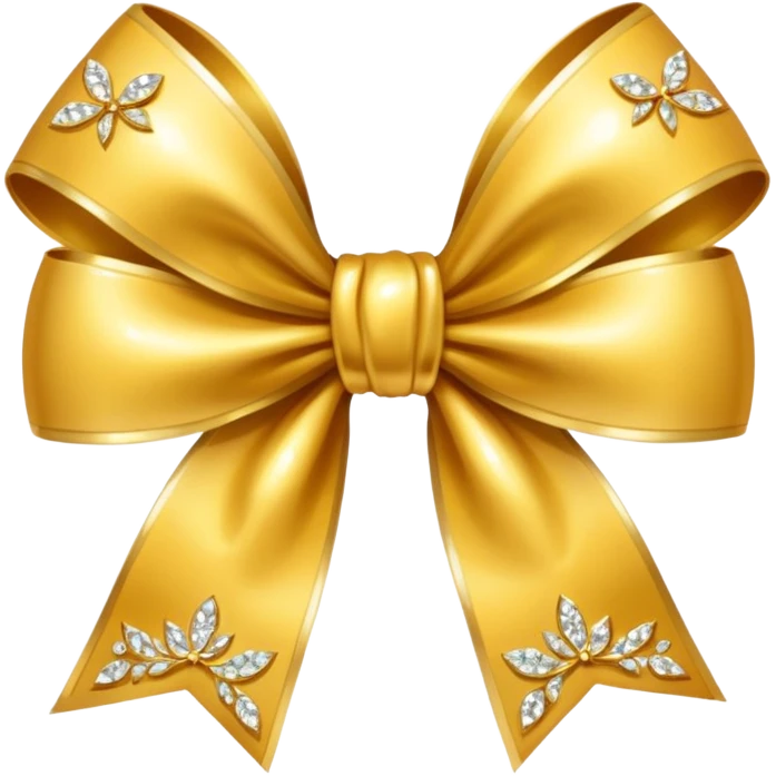 gold sparkling bow emoji