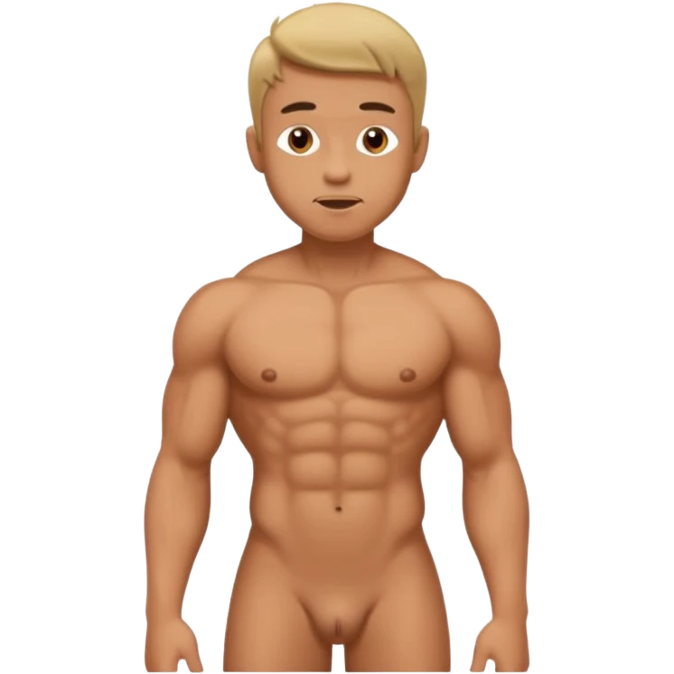 naked man full frontal with penis emoji