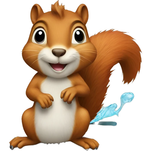 Squirrel on surfboard emoji